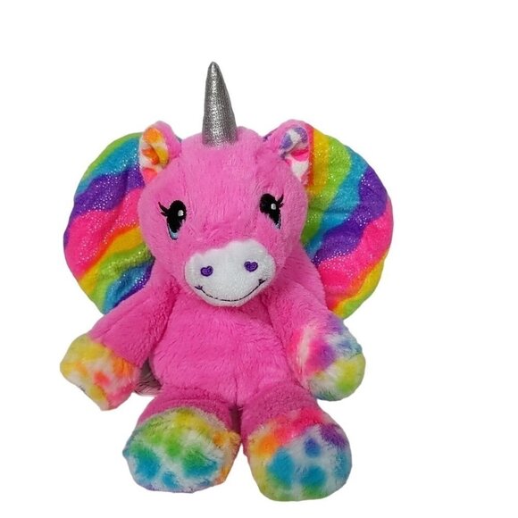 Build A Bear Unicorn Rainbow Reversible Heart Plush 9 Inch - Picture 1 of 9